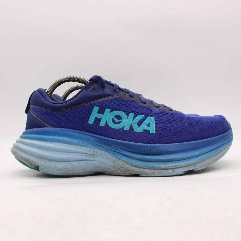 Hoka One One Bondi 8 Mens 9.5 (D) Blue Running Shoes Sneakers 1123202 BBBG - Picture 1 of 12